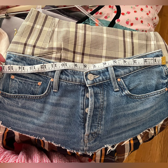 Mother The Fluff & Fold Mini Skirt Denim Women's Size 30 100%Cotton Taylor Swift - Picture 7 of 7